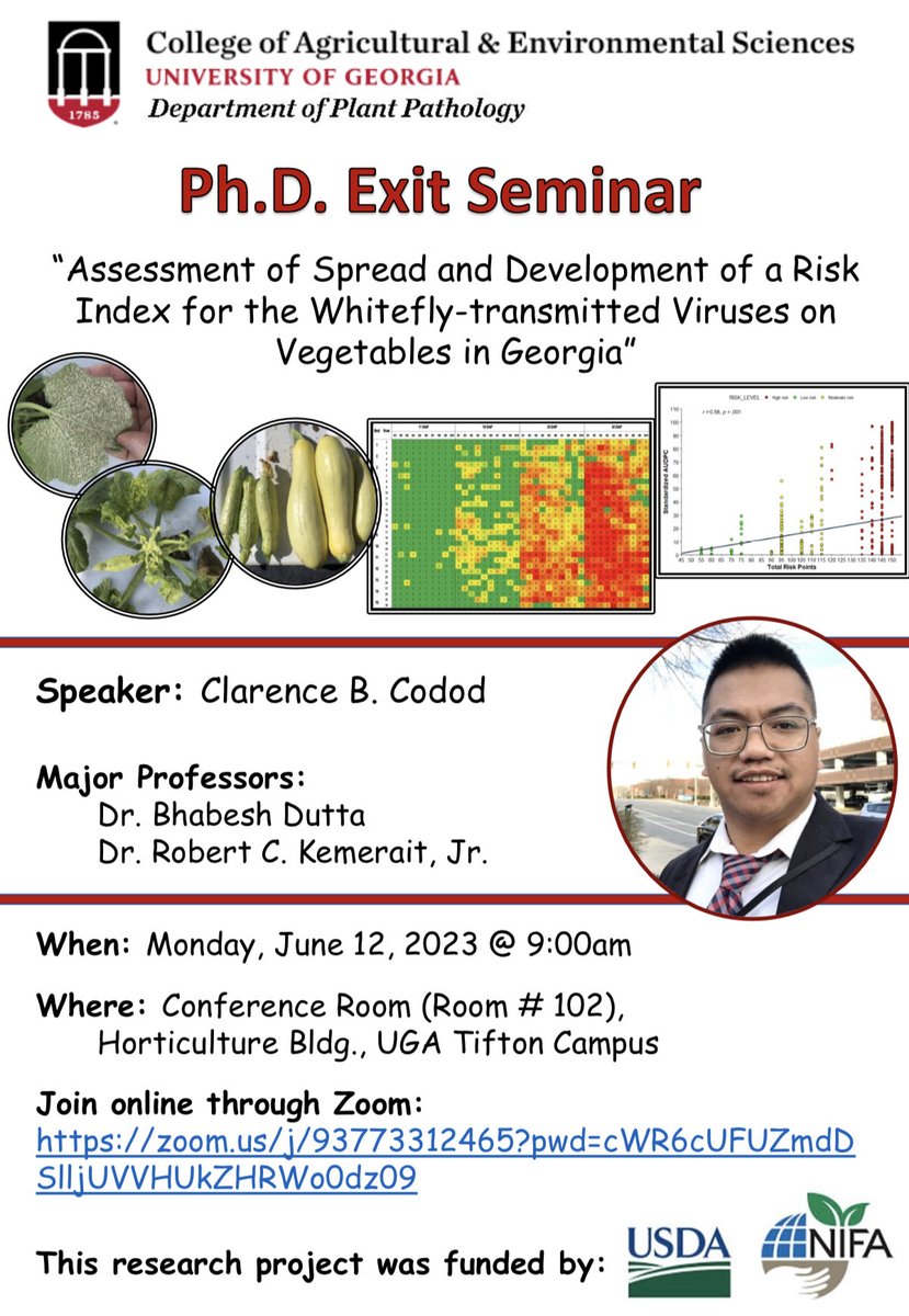 Bhabesh Dutta (@bhabeshdutta5) on Twitter photo Congratulations Dr. Clarence Codod for successfully defending your Ph.D. Dissertation. Best wishes for your next chapter in your career at UC Davis <a href="/UGAPlantPath/">UGA Plant Pathology</a> <a href="/ugaCAESresearch/">UGA Ag & Environmental Research</a> Congratulations Dr. Clarence Codod for successfully defending your Ph.D. Dissertation. Best wishes for your next chapter in your career at UC Davis <a href="/UGAPlantPath/">UGA Plant Pathology</a> <a href="/ugaCAESresearch/">UGA Ag & Environmental Research</a>