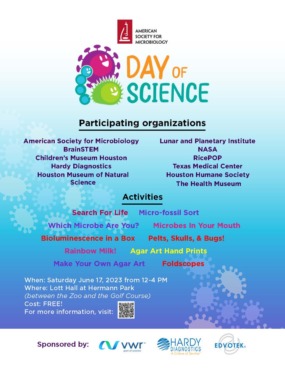 GermJuggler's tweet image. Preparing for #ASMicrobe and #DayOfScience on Saturday. Bringing some #AgarArt with me just for fun. Join us on Saturday if you are in town. Saturday June 17 from 12 to 4. Lott Hall at Hermann Park in Houston @ASMicrobiology