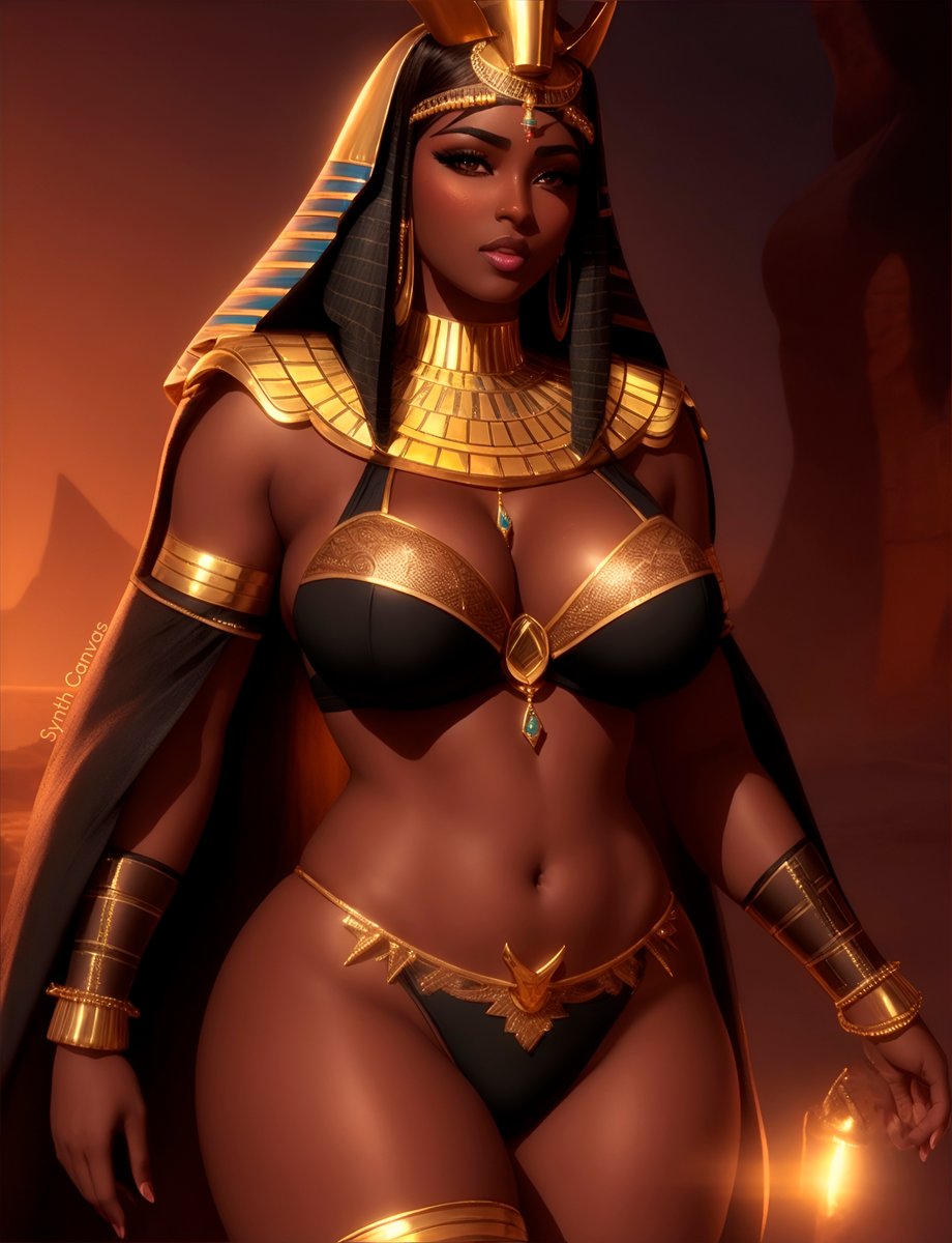 SynthCanvasAI's tweet photo. "You've been captured! Surrender to the authority of the queens of Kemet. Now... Drop your pants."
#desertTrAIbe by @Sero_en
#AIart #AIArtistCommunity #aigirls #AIArtworks #sfw #nsfwart #nsfwaiart #AIArtwork https://t.co/RFcXielV2k
