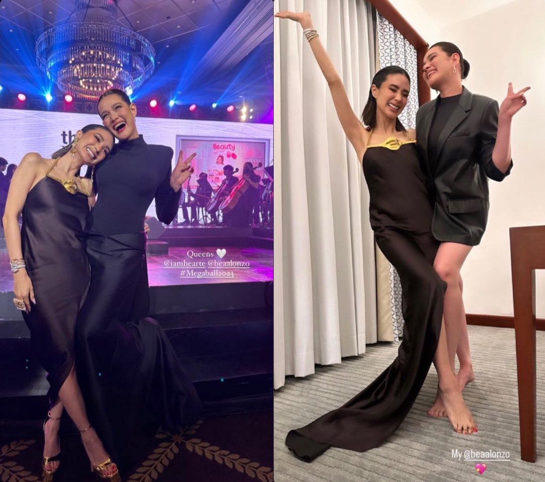 Bei and Hearty during and after the  ball!

I’m loving these barefoot Queens having fun! 🖤🖤

#MEGABall2023
@BeiAlonzo 
@CrakerFlakes