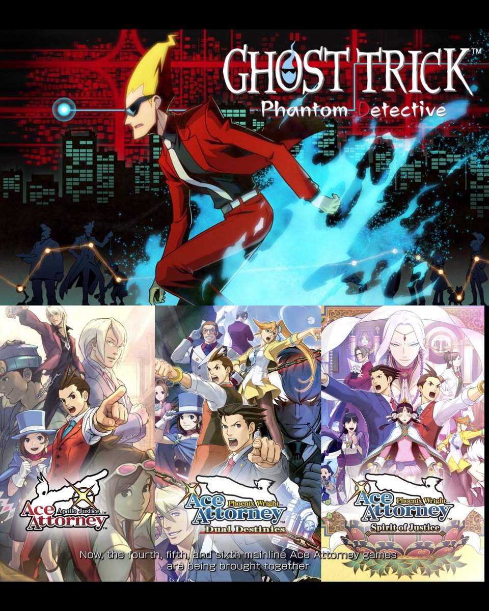 Wish the outpouring love for Ace Attorney was shared with Ghost Trick, as its severely overshadowed. Both by Shu Takumi; both written so well. If you're an Ace Attorney fan, please don't ignore Ghost Trick. It's full of just as much charm & emotional payoff you wouldn't expect💙