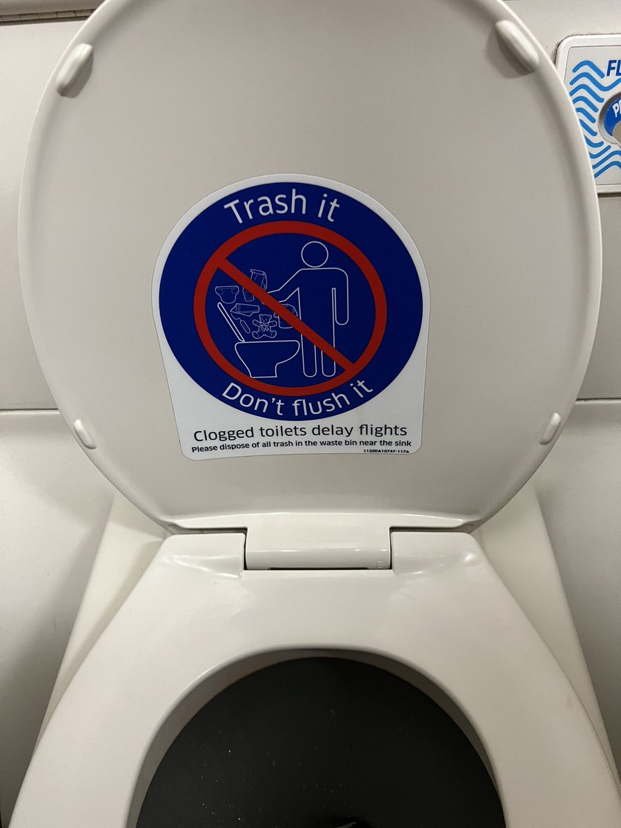 MikeNicholus's tweet photo. Saw this on an airplane today. 

Where ELSE is a guy supposed to dispose of his used teddy bears, if not the airplane toilet?!? 🤭🧸 https://t.co/AVbNkDJuw0