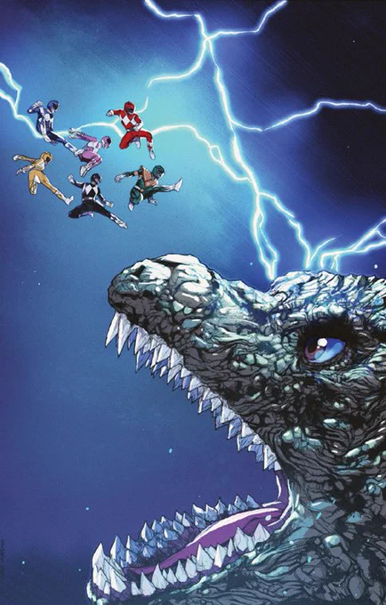 Still really love these variant covers we did for Godzilla Vs Power Rangers last year!    Alex Sanchez  Me!