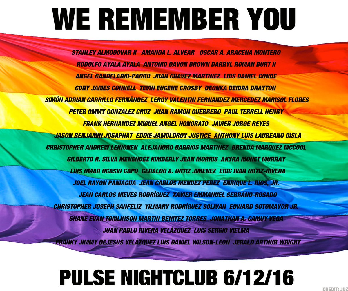 FrankFoRealz's tweet image. Today is the 7th year anniversary since the Pulse Orlando Nightclub shooting.
We will never forget those lost to this senseless violence.