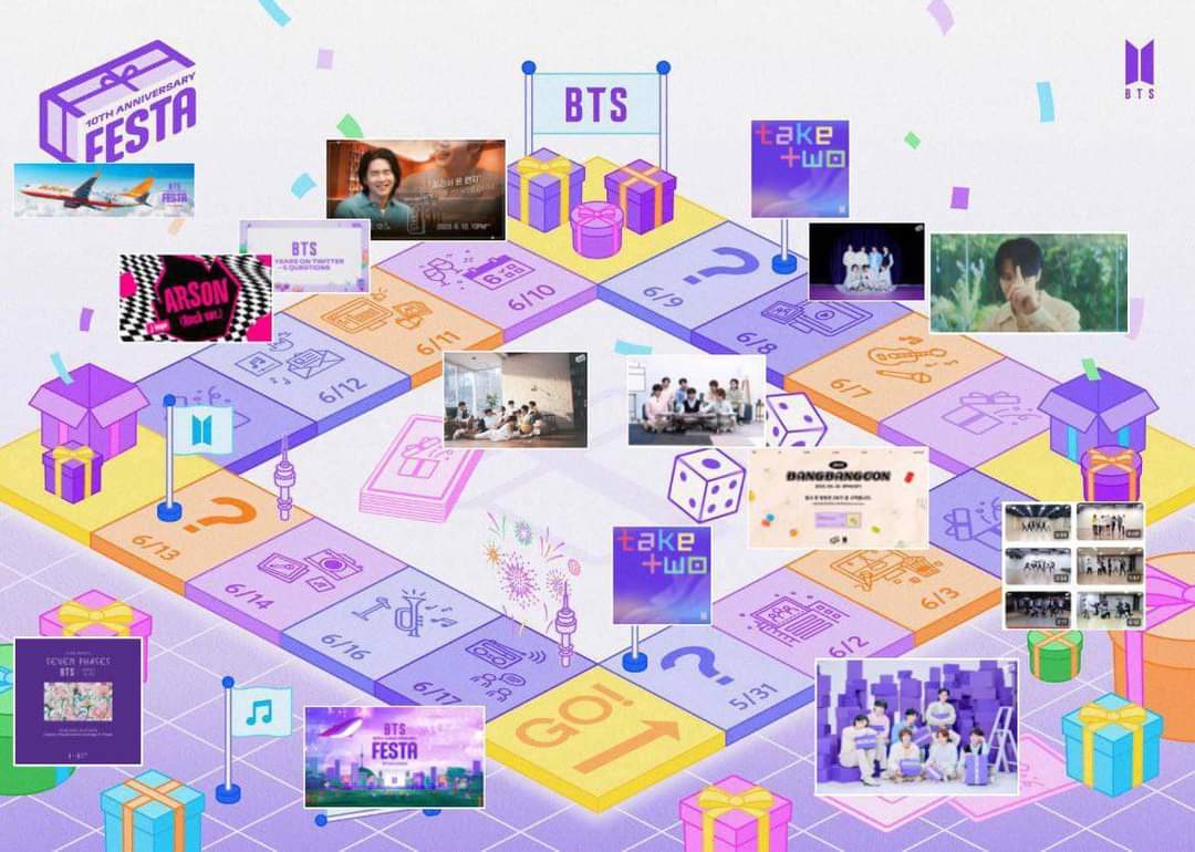 ArmyPowerMex's tweet photo. [DATO 😮] #BTS #방탄소년단 

Así es como se está viendo el mapa del #2023BTSFESTA. Sin duda prepararon cosas muy hermosas y aún faltan varias 🥹🤧💜

¿Qué creen que salga hoy? 👀

#BTS10thAnniversary #10yearswithBTS #10YearsOfAPOBANGPO #1DecadeWithBTS @BTS_twt https://t.co/90oFZefVpz