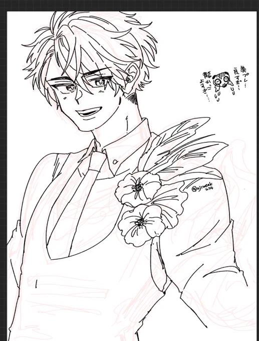 練習にこれまで描いてこなかった推しを描いていく… 