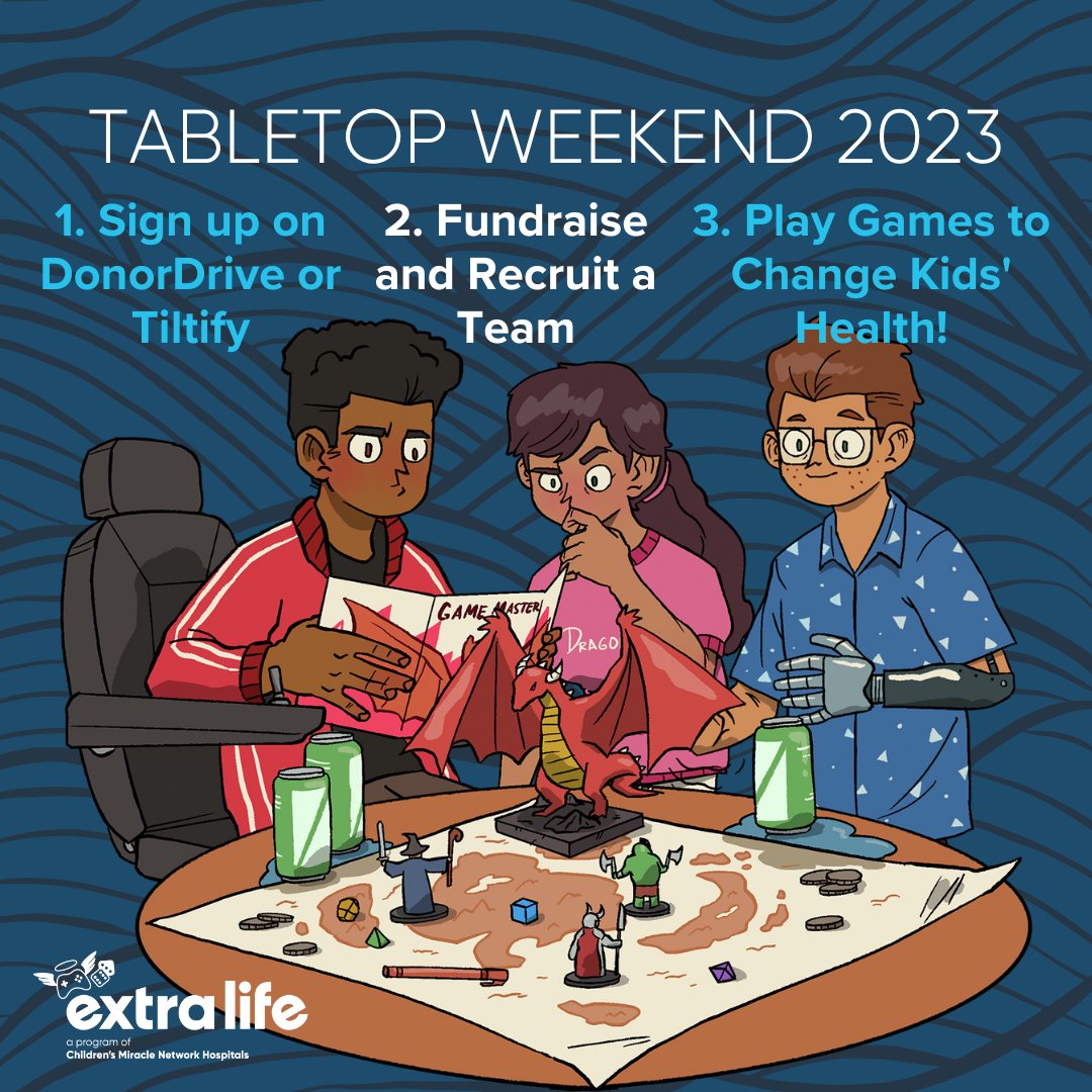 Extra Life on Twitter "Tabletop Weekend is approaching! 🎲 During
