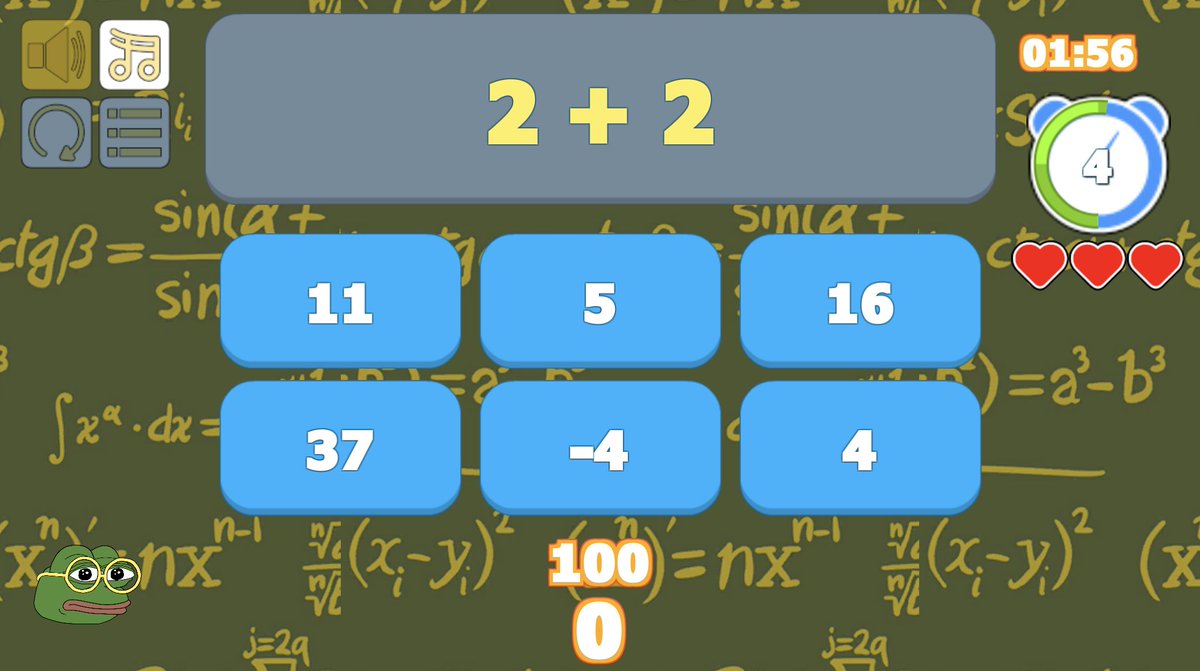 You do the $MATH! 2 + 2 = 5?

Secure your presale spot by making it into the top-3.

Deadline: 15:00 CET today! 🚨

game.mathcoin.wtf
