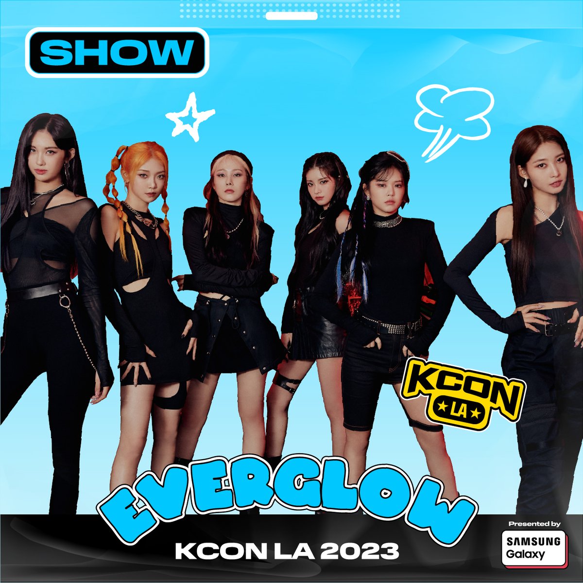 [ #KCONLA2023 ] ARTIST LINEUP  

#EVERGLOW  

🎈 
KCON LA 2023 
8.18.~8.20.  
Let’s #KCON!