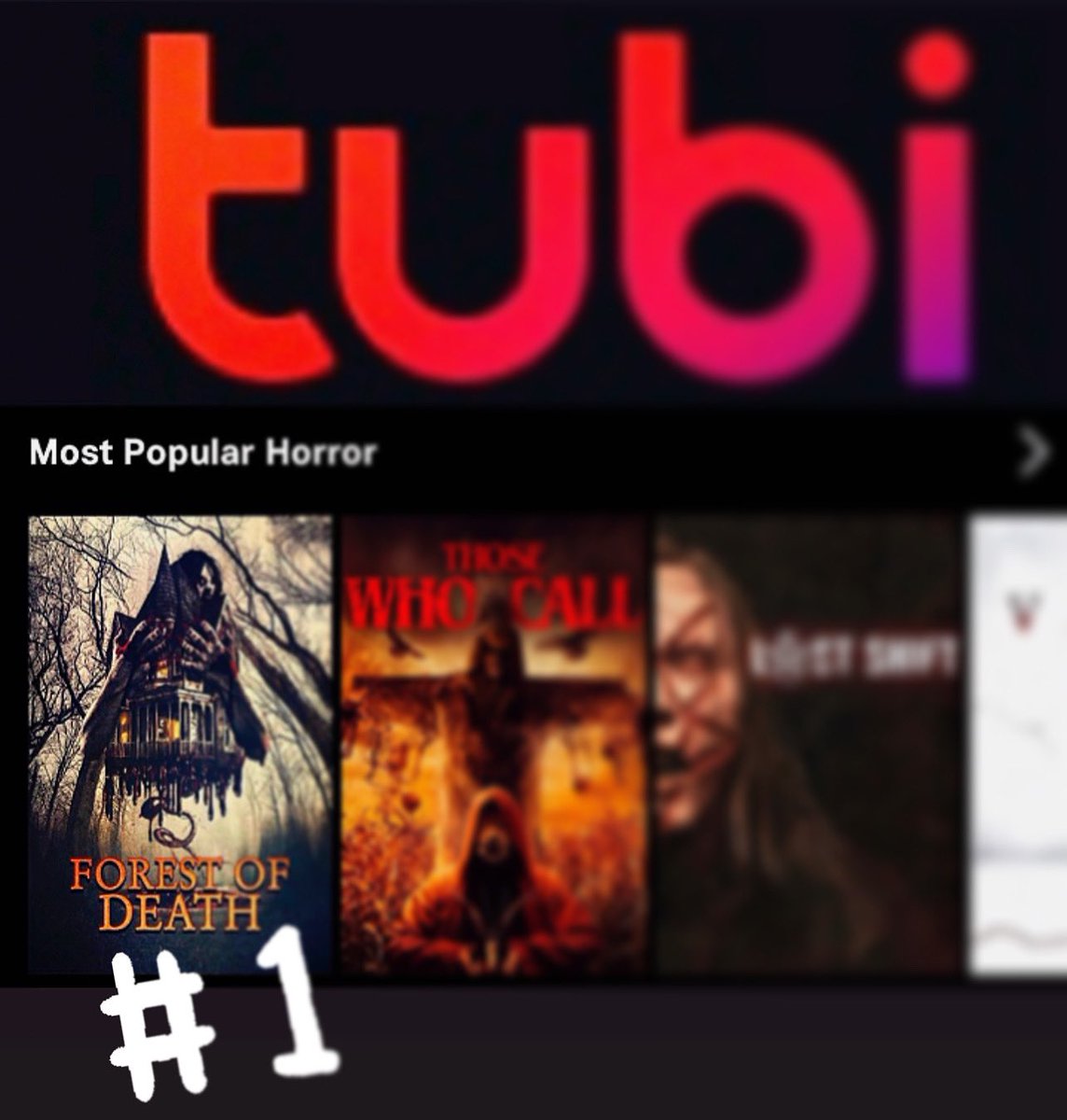 No big deal, just the #1 Most Popular Horror film on @Tubi  from @Dbs_Films 
#HorrorMovies #HorrorCommunity #tubi #scarymovies #NowStreaming #Roger