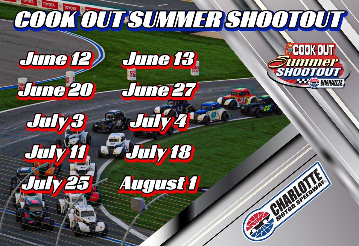 Round 1 of Summer Shootout <a href="/CLTMotorSpdwy/">Charlotte Motor Speedway</a>