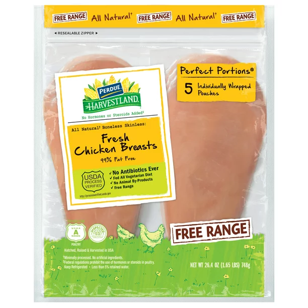 CallieK1975's tweet photo. I  have always been loyal to one brand of chicken. Being in a rural area I know I can get it at our one and only store (the big W) and today, for the FIRST time ever, I had a BONE fragment in my "boneless, skinless chicken breast"?? This one exactly?@PerdueChicken What?? https://t.co/XS1NmtPyUj