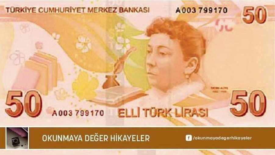 ÇOCUĞUNUZU İYİ BİR MÜSLÜMAN OLARAK YETİŞTİRMENİN BİR YOLUNU BULUN.

Bir 50 liranız var mı acaba ?
Varsa lütfen çıkarıp arka yüzüne bakar mısınız.
Orada bir hanımefendinin fotoğrafını göreceksiniz.
Para üzerine fotoğrafı basılan ilk Türk kadını.
Kendisi ilklere pek yabancı değil