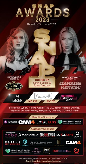 Can't wait to co host the @SNAP_Together adult industry AWARDS this Thursday with the lovely @satinespark<a class="tags" href="/tag/snap_together">@snap_together</a>