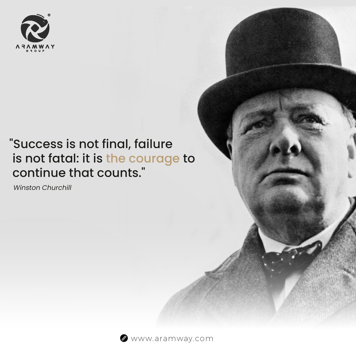 aramway's tweet photo. 🎯 'Success is not final, failure is not fatal: it is the courage to continue that counts.' - Winston Churchill
Keep pushing forward! 💪

#persistence  #courage #success #aramway https://t.co/Ahfzxd700s