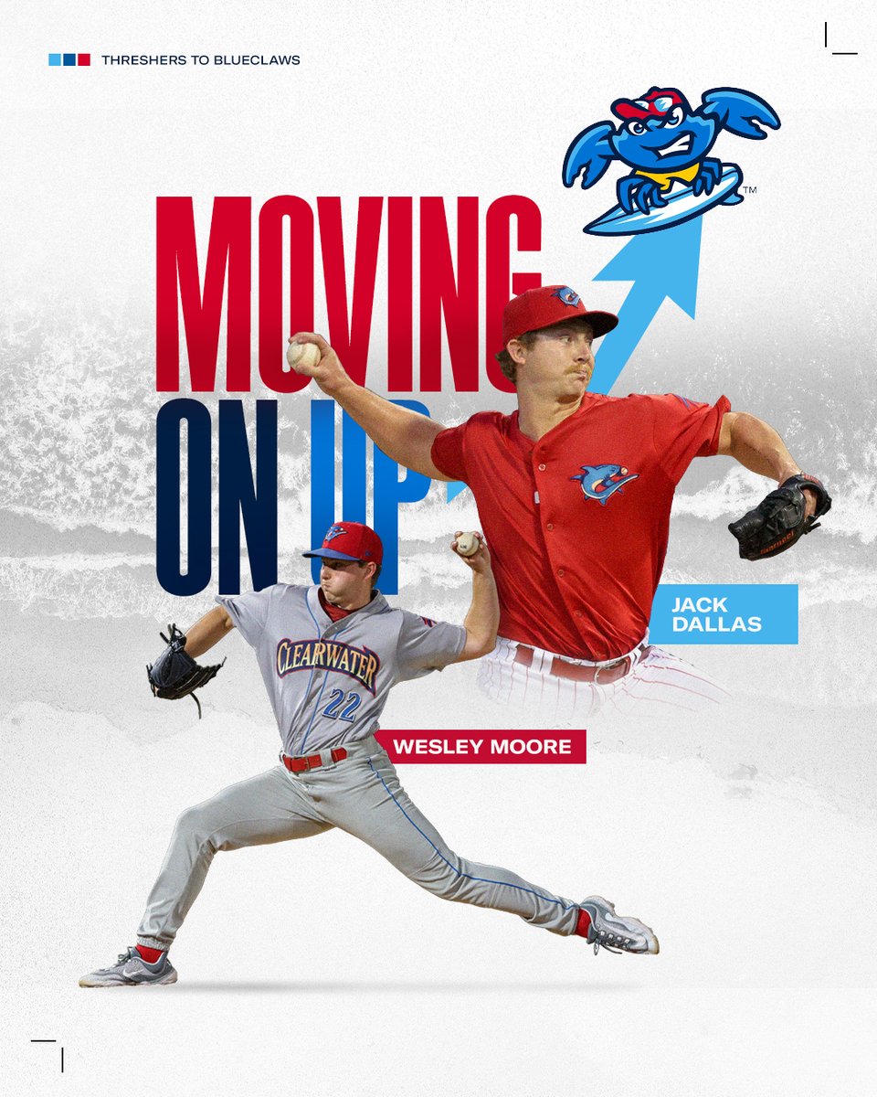 PhilsPlayerDev's tweet photo. Congratulations to LHP Wesley Moore, RHP Jack Dallas, INF Erick Brito, and OF Gabriel Rincones Jr. on being promoted to the @BlueClaws! https://t.co/26RiWuebEv