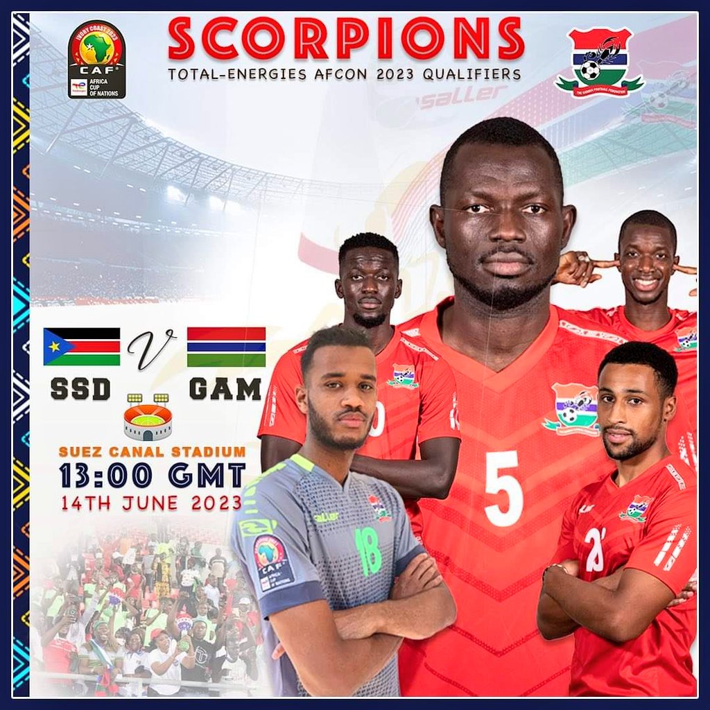 The Big Boys🦂🦂 play South Sudan on Wednesday.
Goodluck❤❤❤🦂🦂🦂🦂🦂🦂🦂
🇬🇲🇬🇲🇬🇲🇬🇲🇬🇲🇬🇲🇬🇲🇬🇲🇬🇲🇬🇲🇬🇲🇬🇲🇬🇲
#ROADTOAFCON