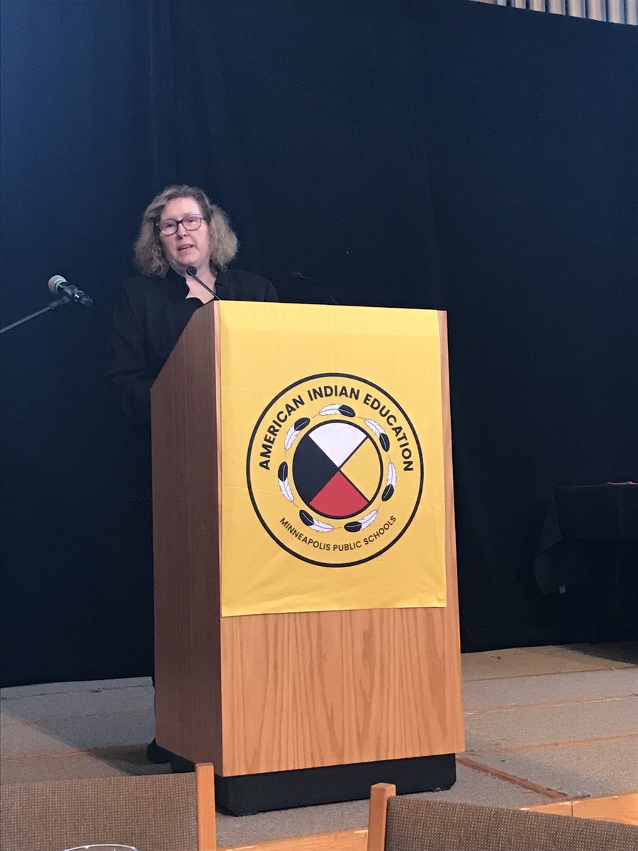 MPS_News's tweet photo. Graduating American Indian students were honored at a special ceremony at Augsburg University. Graduates were given a ribbon shirt or skirt that was made from community members and a basket with a blanket, sage and a book.  #MPStogether https://t.co/ky04UkZD4b