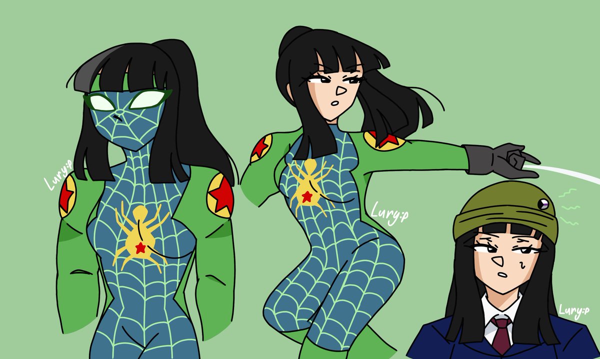 lury0506's tweet photo. Random things I've drawn part 3
The amazing Spider-Mai 💚🕸️ (feat. her green boyfriend)
#DragonBallSuper #FutureMai #MaiDBS #Zamasu #Zamai https://t.co/qY9U8wvH9v