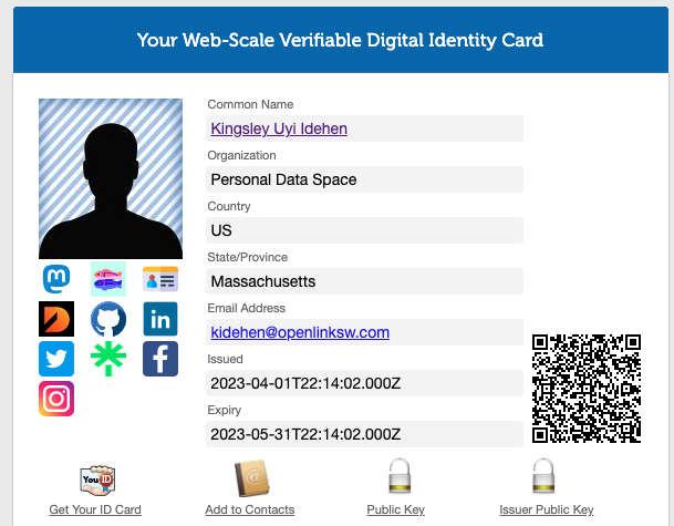 kidehen's tweet photo. Here's the @oplyouid generated Link In Bio profile document used in my #RelAuthMe demonstration.
https://t.co/iykE0AJ84o
That's a single profile doc, and associated #Identity, that's under my control and usable for authentication using #OAuth.
#SSI #YouID #NetID #WebID https://t.co/TPbOPJFcRe