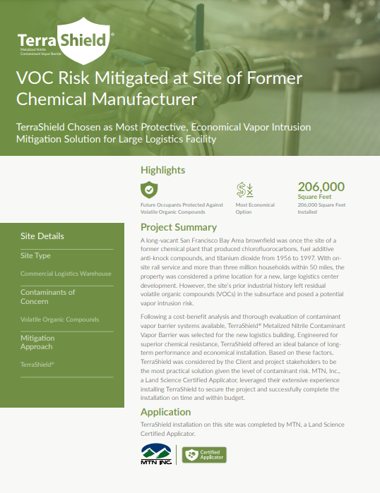 VI_Mitigation's tweet photo. Exciting news about the successful transformation of a long-vacant Bay Area brownfield site into a thriving logistics development! Our TerraShield®  Vapor Barrier was selected to safeguard the new 2.2 million sq ft building. Learn more: https://t.co/A8sqLGpJeg https://t.co/Q2fpFuyS3w
