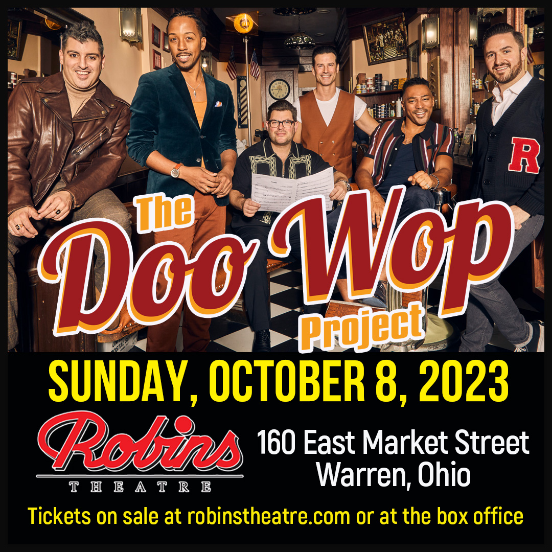 The Robins Theatre (@robinstheatre) on Twitter photo THE DOO WOP PROJECT
Sunday, October 8, 2023 at 5 p.m.
Love the classic sounds of Frankie Valli, The Drifters, The Del Vikings? Wonder what Maroon 5 would sound like in the Doo Wop era? Then this is the show for you!
Tickets on sale now at robinstheatre.com
<a href="/DooWopProject/">The Doo Wop Project™</a> THE DOO WOP PROJECT
Sunday, October 8, 2023 at 5 p.m.
Love the classic sounds of Frankie Valli, The Drifters, The Del Vikings? Wonder what Maroon 5 would sound like in the Doo Wop era? Then this is the show for you!
Tickets on sale now at robinstheatre.com
<a href="/DooWopProject/">The Doo Wop Project™</a>
