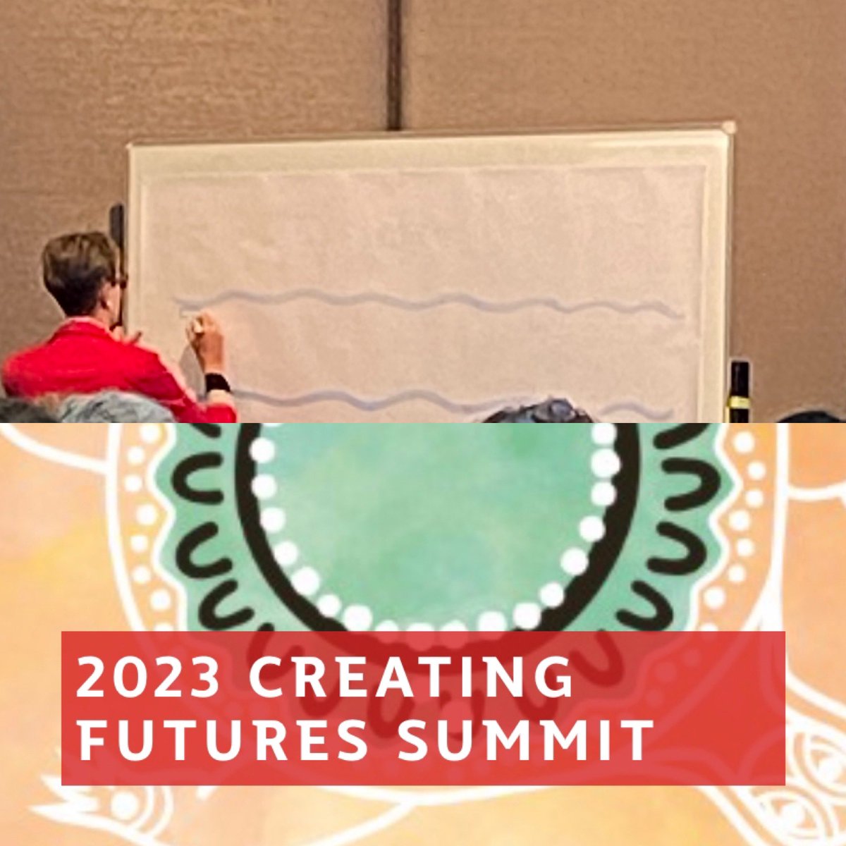 a canvas with story to be captured by <a href="/suepillans/">Sue Pillans</a> as we begin the day considering transforming indigenous education in practice <a href="/Griffith_Uni/">Griffith University</a> #creatingfuturessummit. 👉 hearing from students from across Qld schools and <a href="/WavellSHS/">Wavell SHS</a>