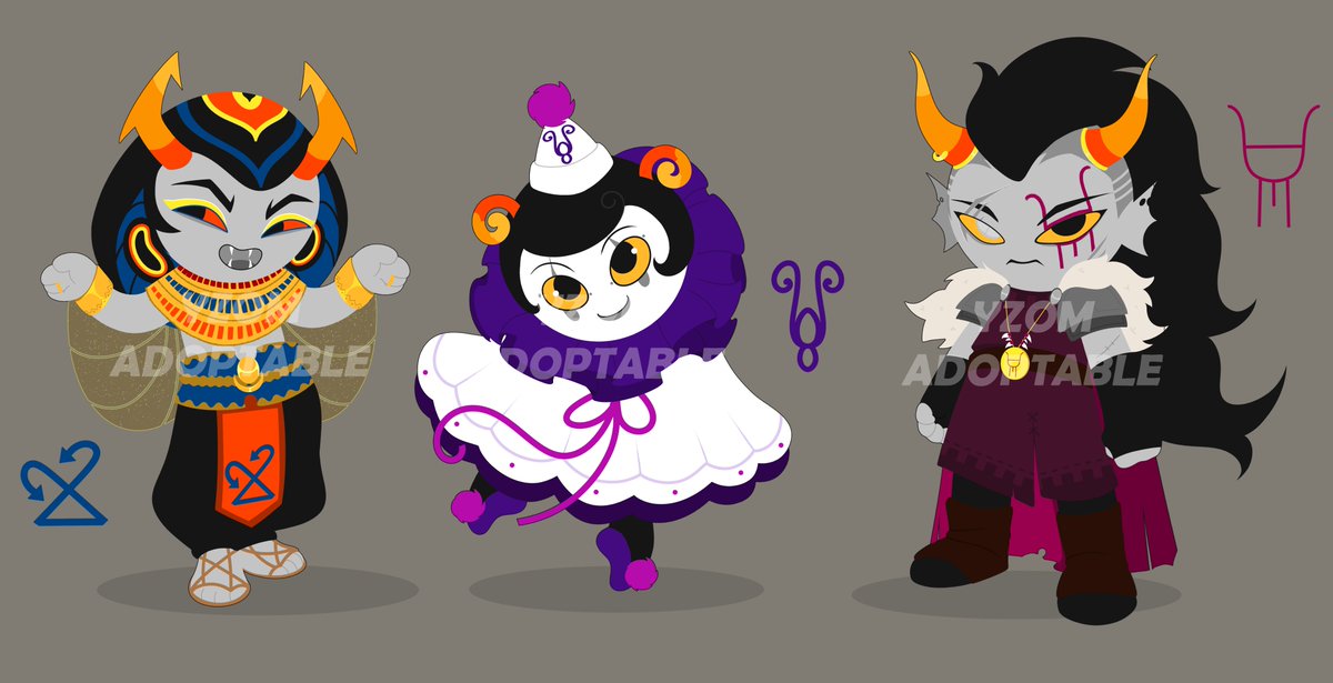 HS/Hiveswap troll adopts! Each one is $30 :D Please read the rules in the replies! 
#homestuck #HOM3STUCK