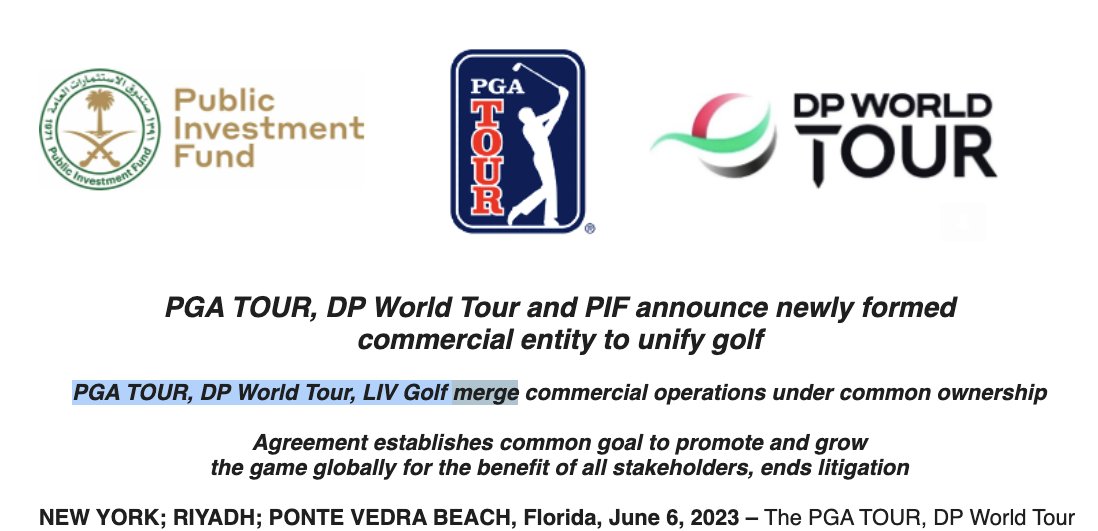 Reports like ... official PGA Tour communications?