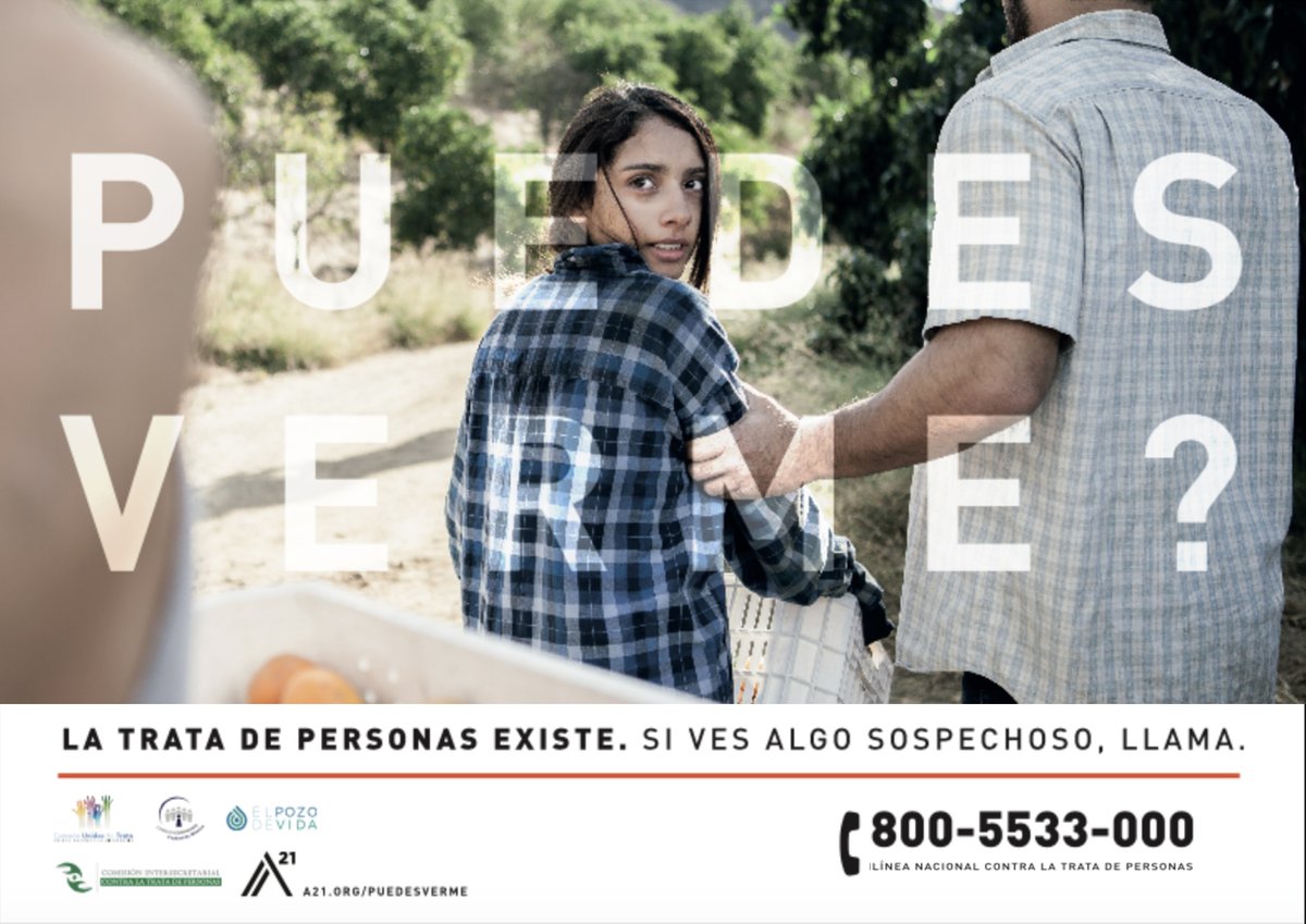 Conoce sobre la campaña #PuedesVerme #CanYouSeeMe contra la #TrataDePersonas y súmate. bit.ly/2TRtcPk