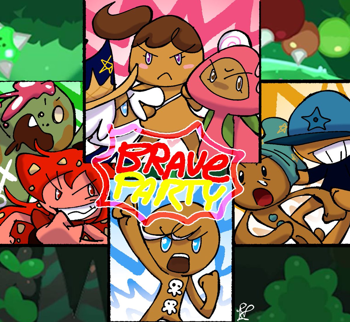 raincolor__'s tweet photo. always wanted to draw that cutscene
happy 14 years of existing, gingerbrave!! he is all of him now
#cookierun #cookierunfanart #gingerbrave #gingerbright #strawberrycookie #zombiecookie #chilipeppercookie #dozercookie #skatercookie #fanart  #HAPPY_BRAVE_PARTY https://t.co/SYWdrMMgNU