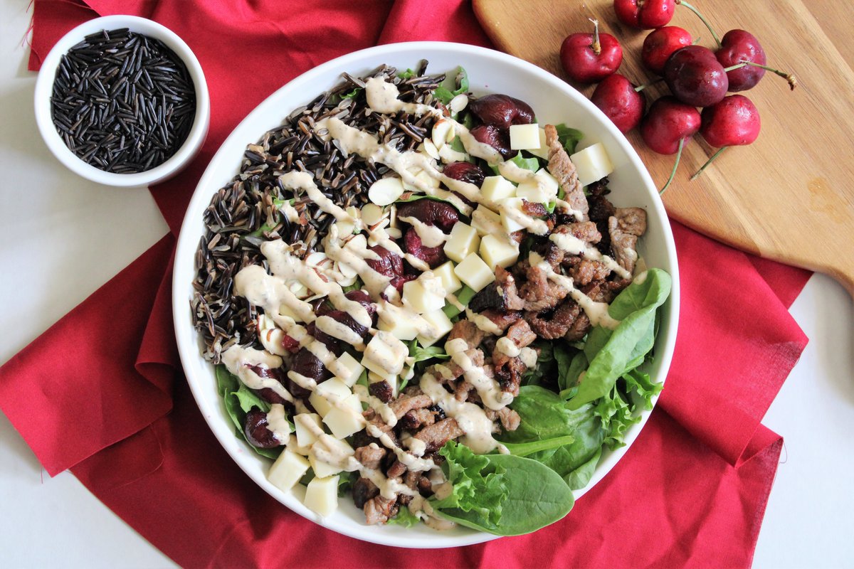 WildRiceCouncil's tweet photo. Wild Rice & Roasted Cherry Skirt Steak Salad by Kim Van Dunk is a "Get Wild w/ Wild Rice" contest entry! Enter now; contest closes just before midnight tonight! #wildricecontest #wildrice #wildricesalad #rusticfood https://t.co/fp4hjuF6TN