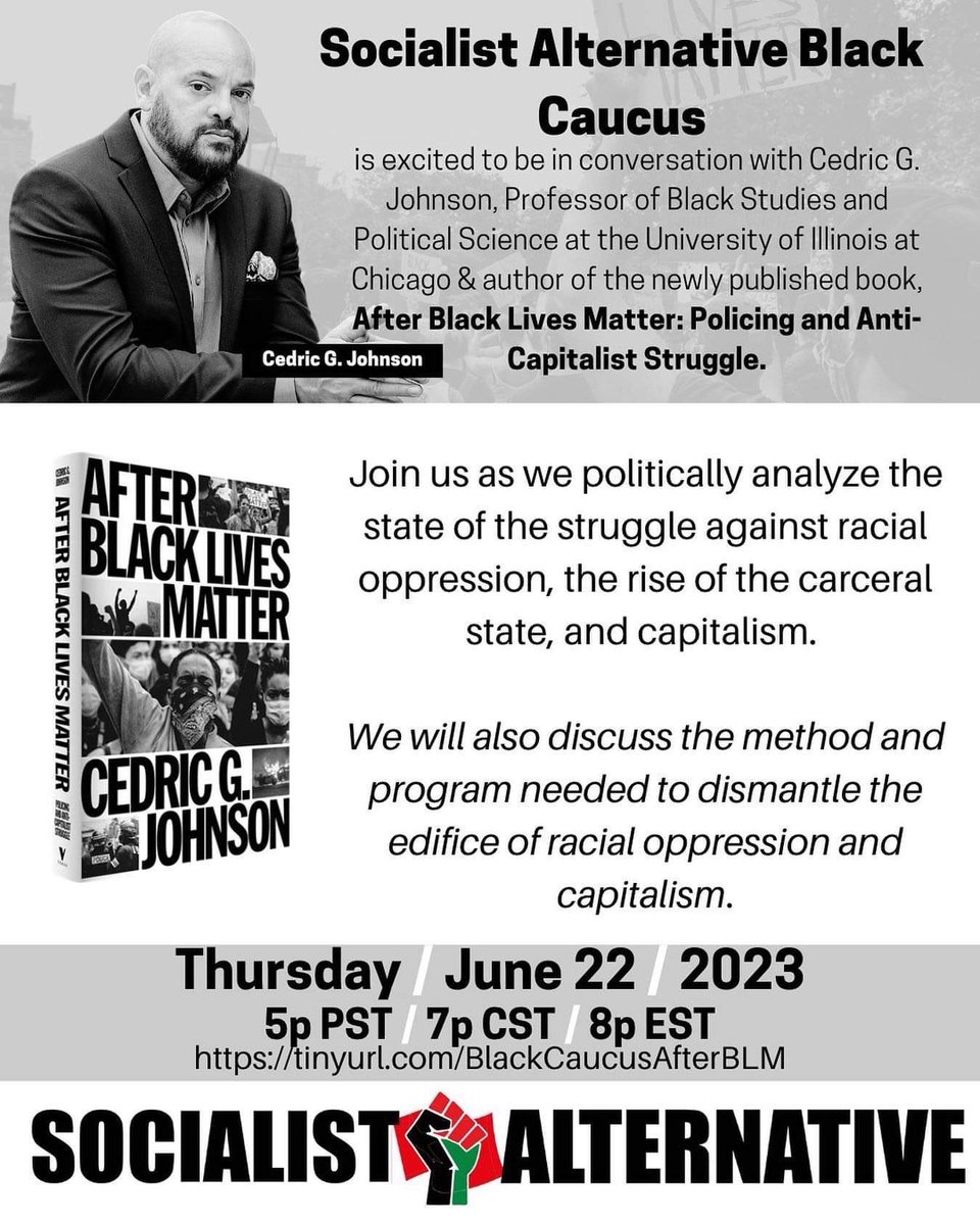 Gainesville_SA's tweet photo. Join the Socialist Alternative Black Caucus on June 22nd for a discussion on what’s next for the fight against racial oppression https://t.co/WXytXjFuSp