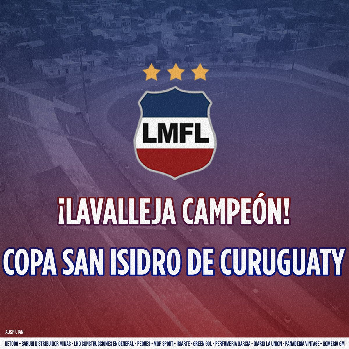 ligaminuana1918's tweet photo. #Lavalleja | ¡Lavalleja campeón de la Copa San Isidro de Curuguaty!

Luego de caer 3-2 en los 90 minutos, victoria de nuestra selección por 3-0 en la tanda de penales con goles de Genta, Pérez, Capricho y Almeida, además de las tres atajadas de Valentín Melgar.

¡Campeones! https://t.co/8hvhgg6lTl