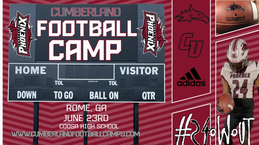 We are excited to go back to @CoosaHSFootball to host our camp on June 23rd. Make sure you sign up today at cumberlandfootballcamps.com We can't wait to see what GA Football has in the 2024, 25, 26 classes! #24oWoUT #RISEUP #Camp #CUFootball #recruitGA
