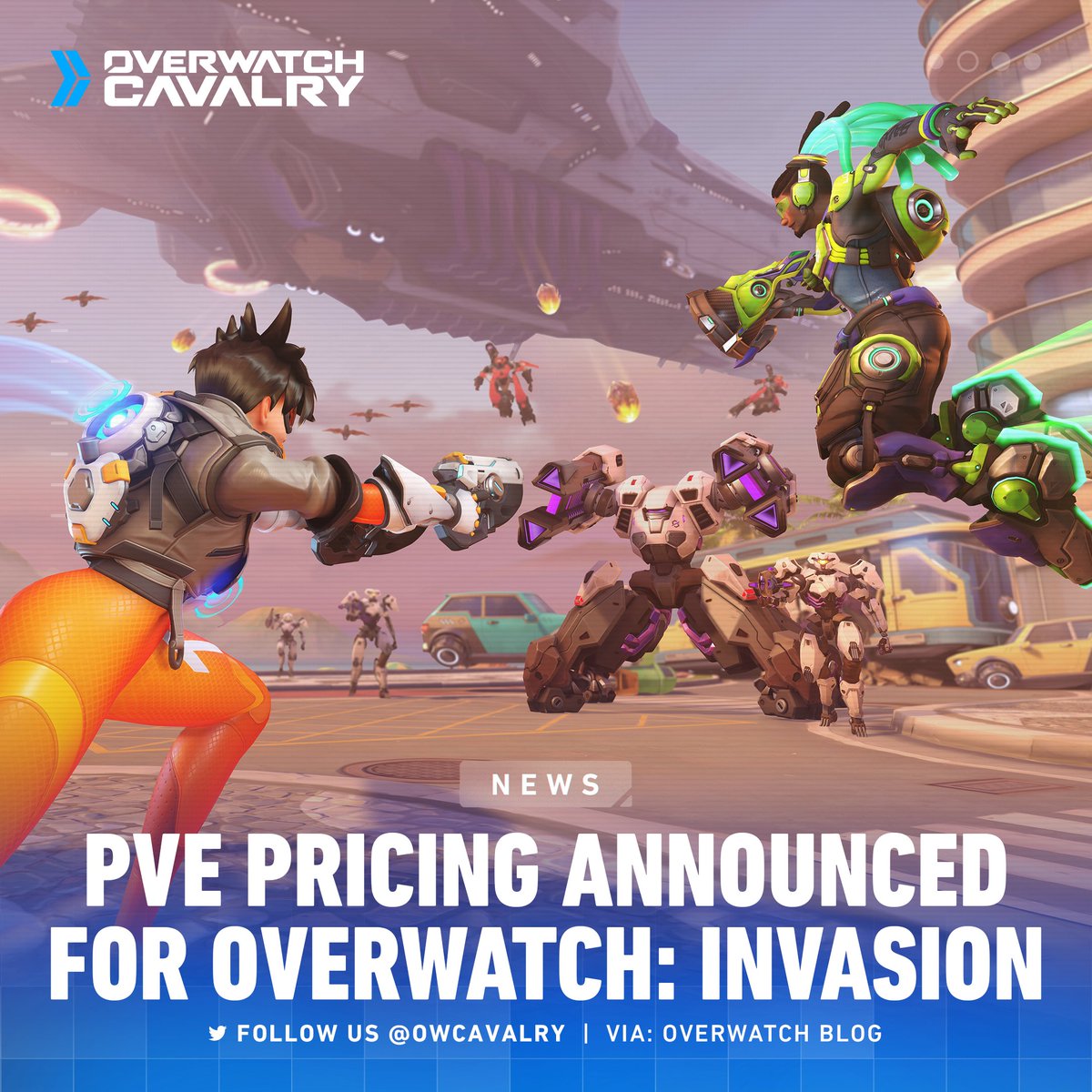 Story Missions pricing has been announced for #Overwatch2 📙

Invasion Bundle ($15):
📚 Permanent Access to Invasion Story Missions
🪙 1,000 OW Coins
✨ Sojourn Legendary Skin

Ultimate Invasion Bundle ($40):
✨ Legendary skins for Cassidy and Kiriko
👾 The Null Sector Premium…