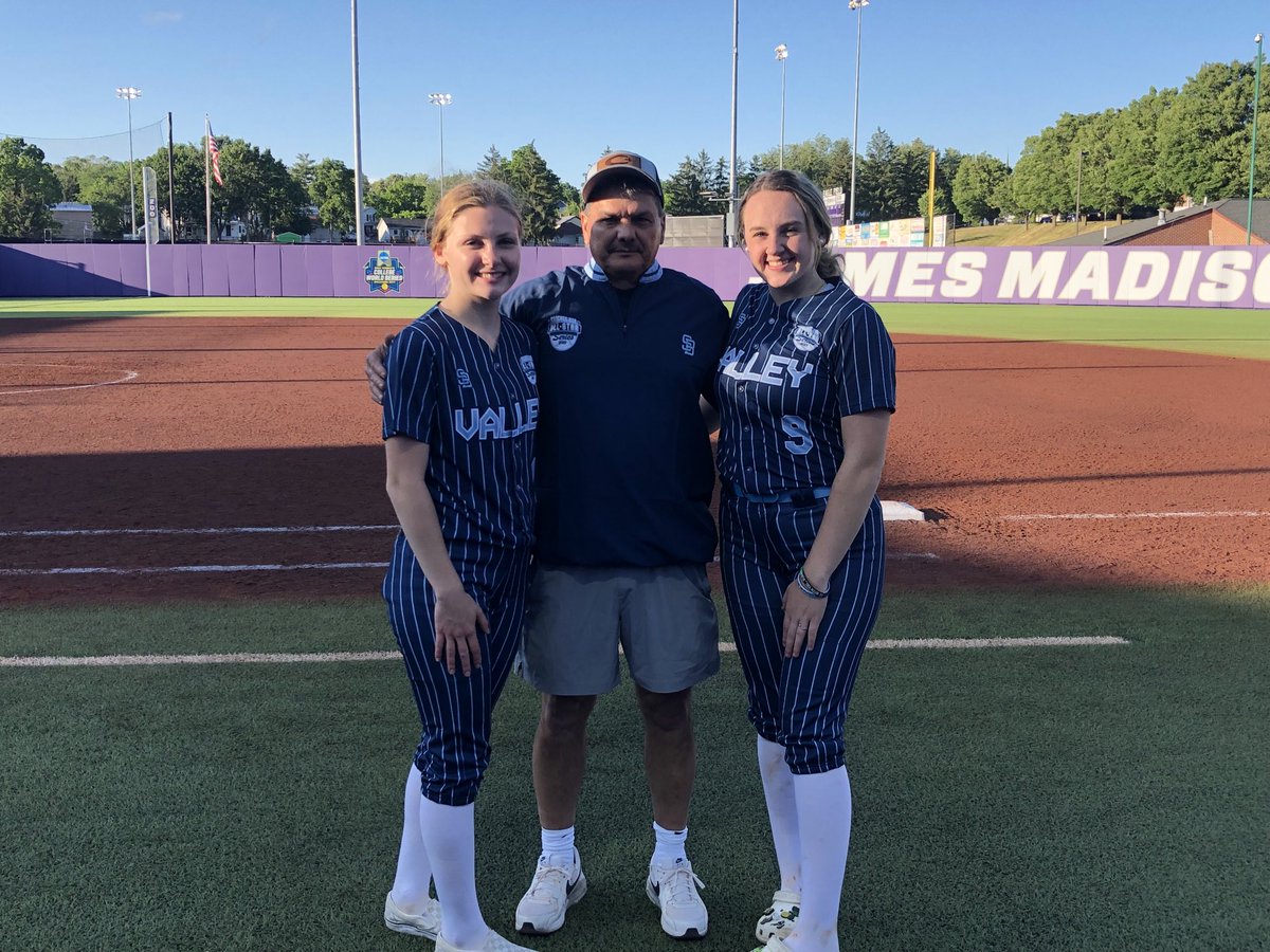 A final farewell for East Hardy Softball’s Emma Heishman and Gabby Miller at the Coaches USA All-Star Softball Game in Harrisonburg with coach Kelly Heishman ⁦@88Catman⁩