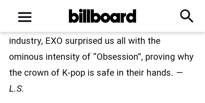 exosinamorata's tweet photo. billboard says it all 👑👑👑

"EXO has proved why
               the crown of kpop
              is safe in their hands" 

               — Billboard, 2019 https://t.co/6v9BKJeOJG