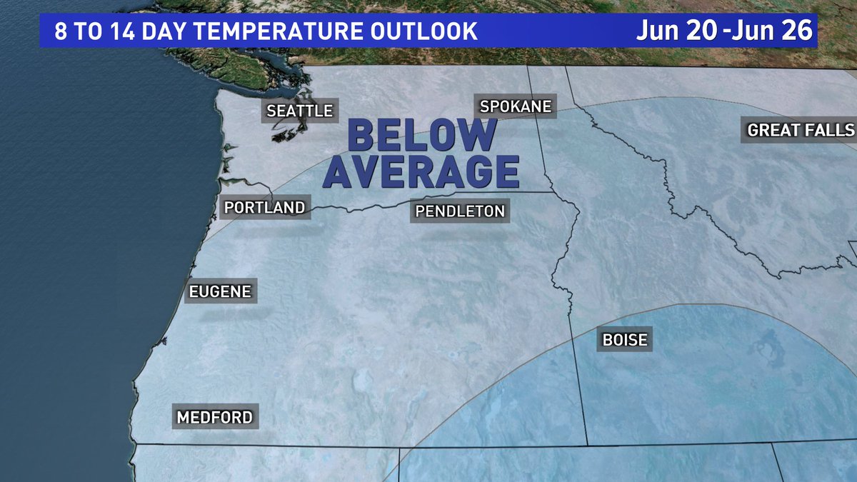 Warmer MON over our interior locations, but cooler air quickly comes from the coast to cool us all TUE. Sprinkles also be possible tomorrow, as we start a two week stretch where highs will be slightly cooler than average most days (Avg. Highs: Lows 70s) #k5spring #k5weather #wawx