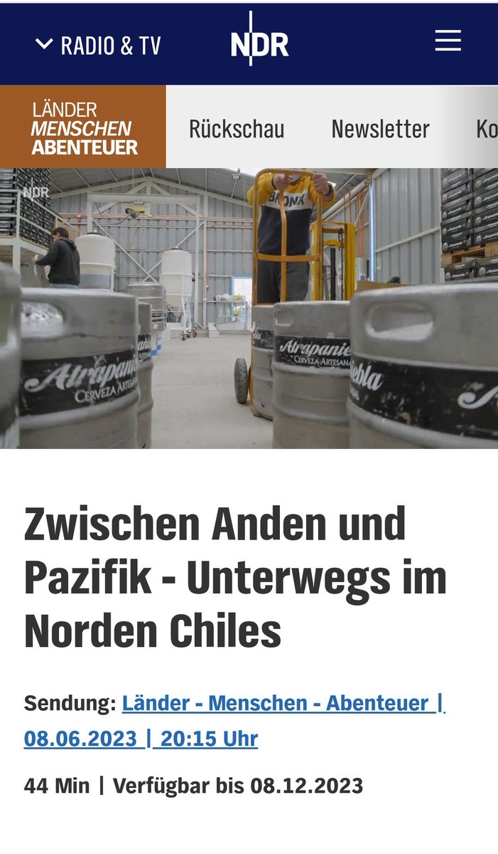 Nadie es profeta en su tierra 🤣 nuevamente cerveza #atrapaniebla en la televisión Alemana. 🍺🍺💪💪💪