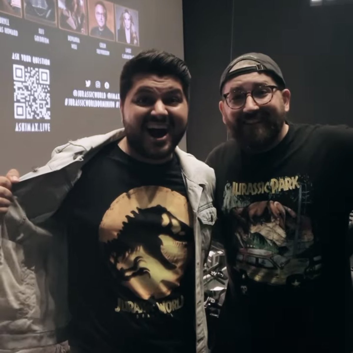 BradJost's tweet photo. I’ve seen Jurassic movies in theaters with some pretty cool people in recent years! 

#JurassicPark30 https://t.co/C308wrE8Cv