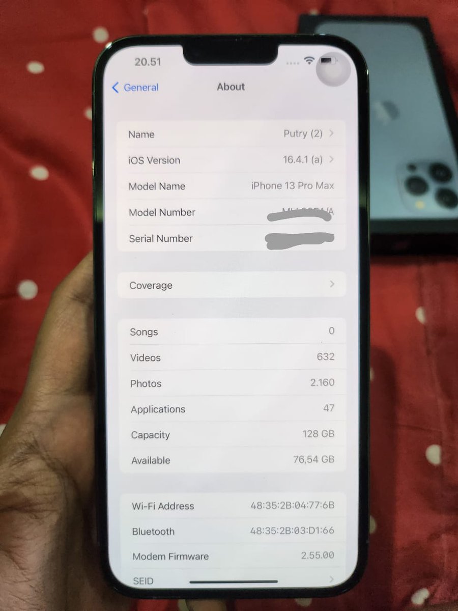 putryrosaliana's tweet photo. Dijual Iphone 13 pro max
sierra blue 128gb ex Ibox
Kelengkapan full set ori
Kondisi mulussss
Pemakaian apik
Battery Health 98% awet bgt
All provider imei terdaftar
Icloud aman, true tone aman, face ID aman
Lokasi Depok, COD Depok
#jualiphone #iphone13promax #iphone #jualiphone13 https://t.co/LAePux68S4