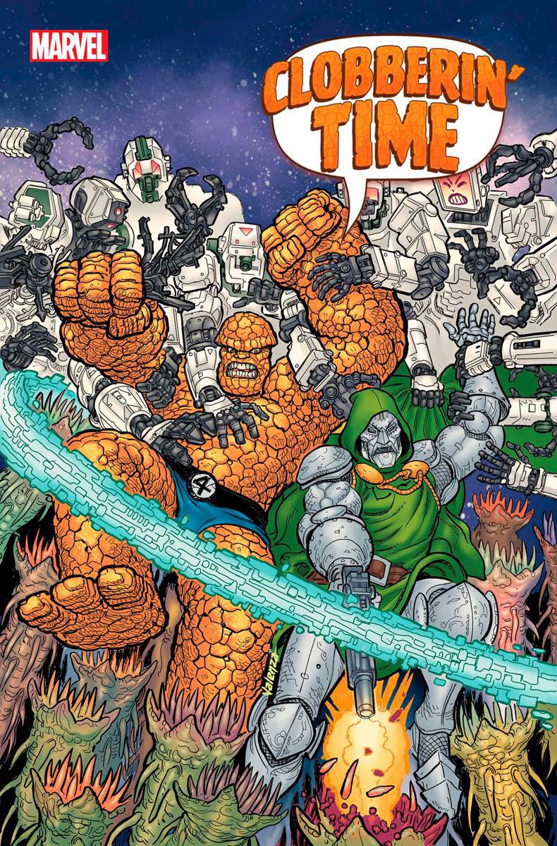 New ✨#MarvelCosmic✨ #comics this week for #NCBD (6/14/23)
✨
Clobberin’ Time #4 (of 5)
✨
W/A/cover-#SteveSkroce
✨
#Thing #FantasticFour #DoctorDoom #Marvel #MarvelComics