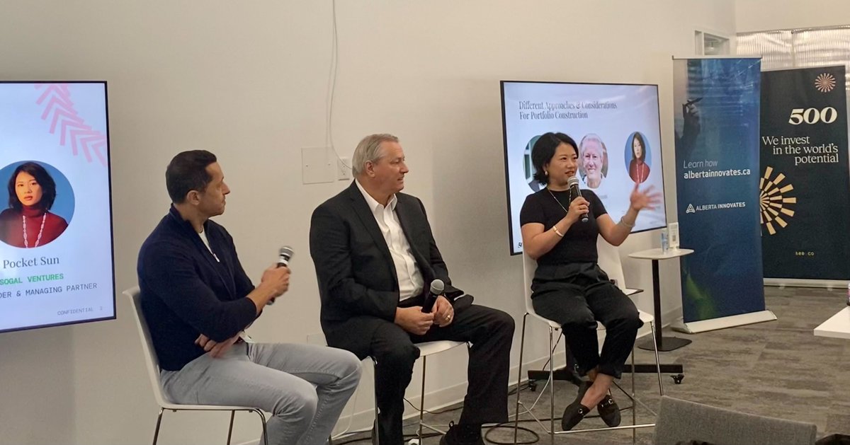 Today, we wrapped up Day 1 of #AngelInvestingUnlocked in Calgary with a panel discussion ft. speakers Paul Holliman and Pocket Sun. 'When VCs are being quieter or slower to jump into rounds, angels have an opportunity to play a more significant role in a round.' - @pocketysun