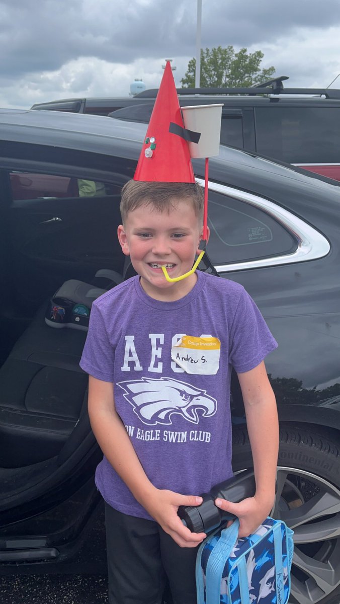 ShannonScheetz's tweet photo. Andrew invented this today at camp invention- I am so proud ๐คฃ๐คฃโค๏ธ I told him there is something similar you can buy & of course he wants one for his lemonade๐๐ฅค#andrewmichaelscheetz https://t.co/cm3Ql6sGAw