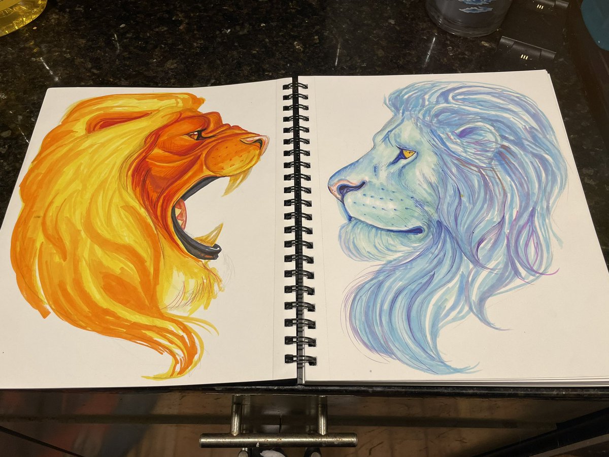 A little afternoon art therapy. My inner demons having a civil debate.