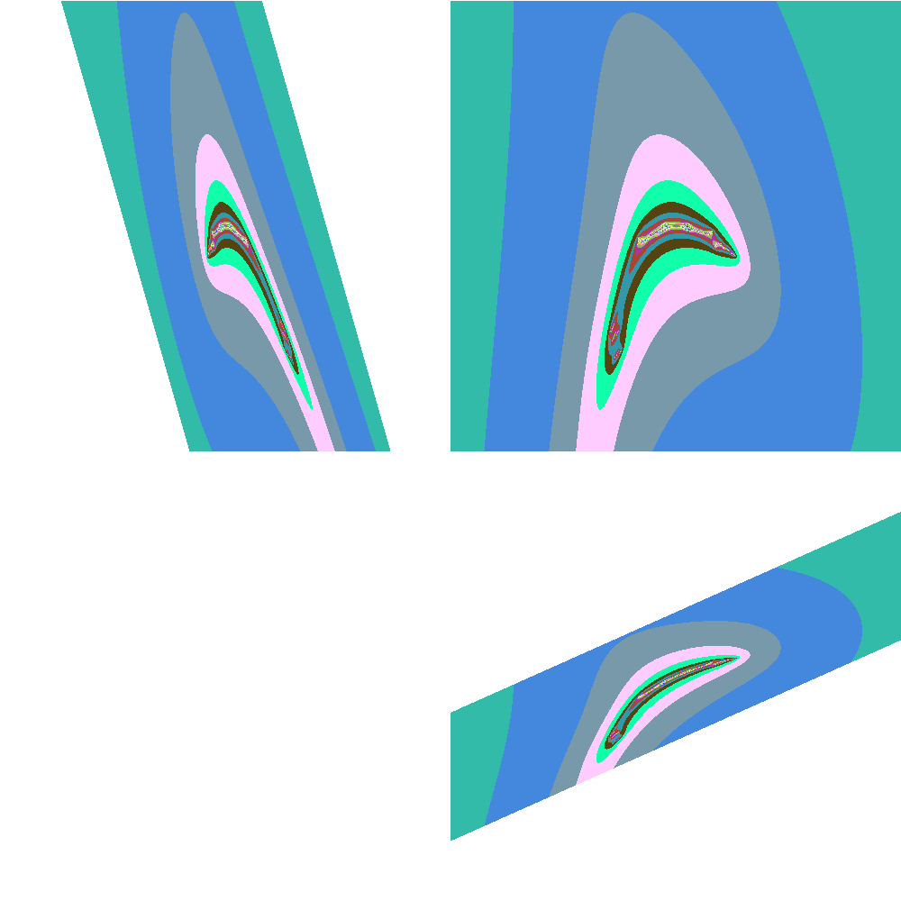 dieg0x17's tweet image. #CannandelbrotSet, Mx = -1.613 cut: 0.884 X1 + 0.394 X2 + -0.252 X3 = 0.000 #dailyfractals