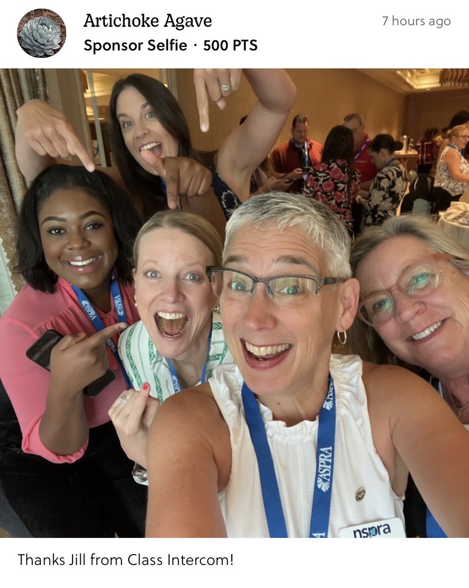 drjilljohnson's tweet image. Hey, Team Artichoke Agave, let’s meet up at the mixer and win this thing! @Goosechase @cateked 

@AZSchoolPR 
#aspra2023 #PartnersInProgress