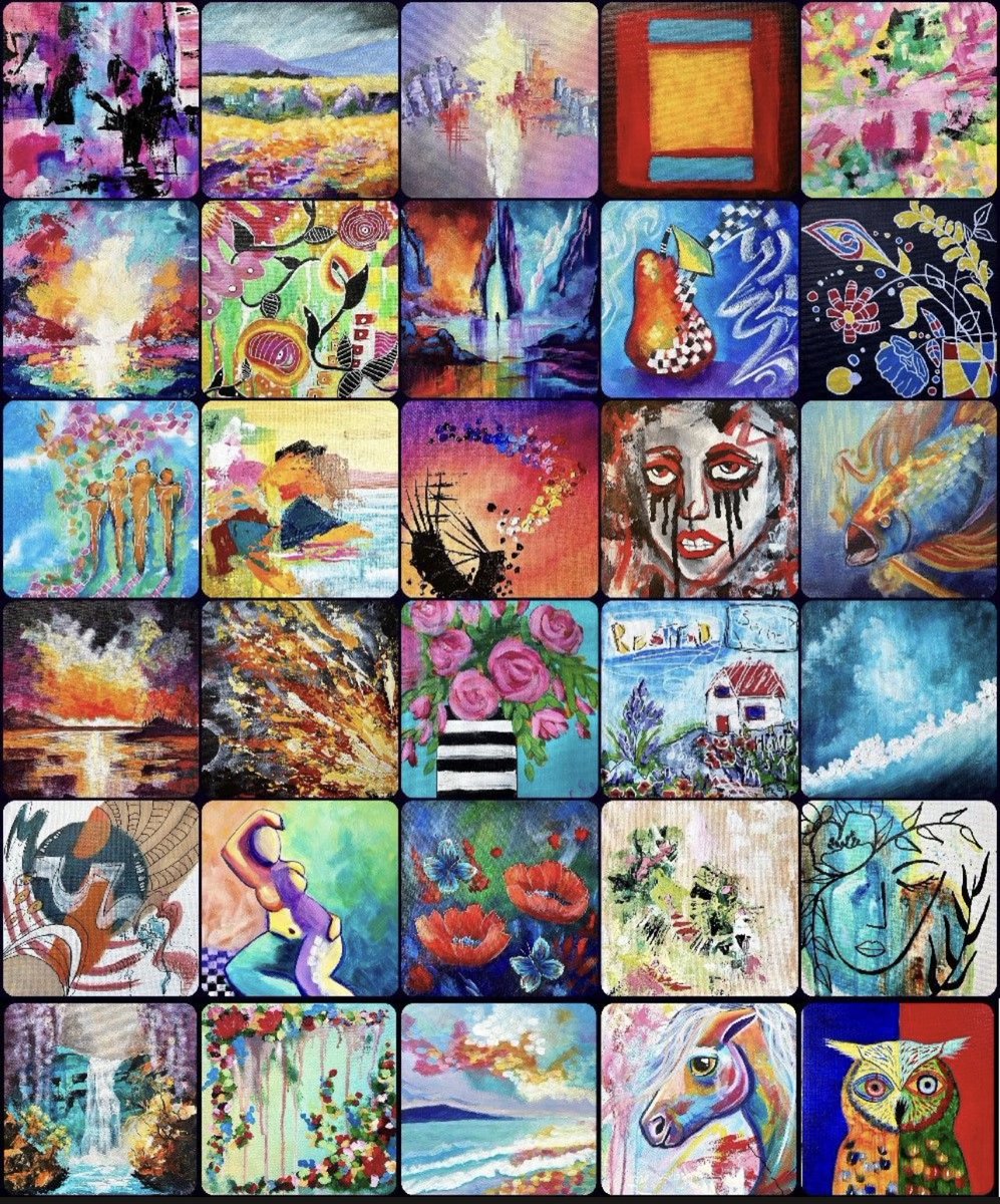 Another April of painting with <a href="/Artsherpa/">Cinnamon Cooney</a> - It took me a while to sneak in the last painting, but I finally got there. Thanks for full month of Abstract!