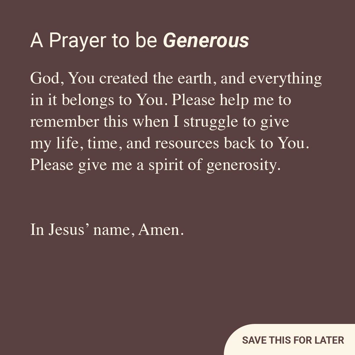 YouVersion's tweet photo. What can you give back to God today? https://t.co/X8Ch6W3i7M